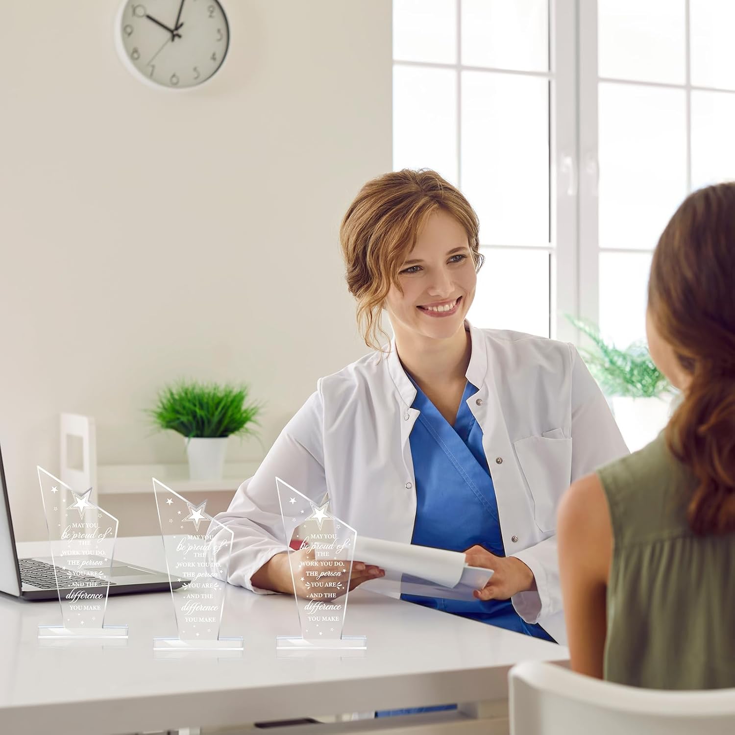 10Pcs Employee Appreciation Awards Gifts Inspirational Thank You Acrylic Trophy for Coworker May You Be Proud of The Work You Do Prizes Giftsfor Adults Employee Party Office Decorations - Image 6