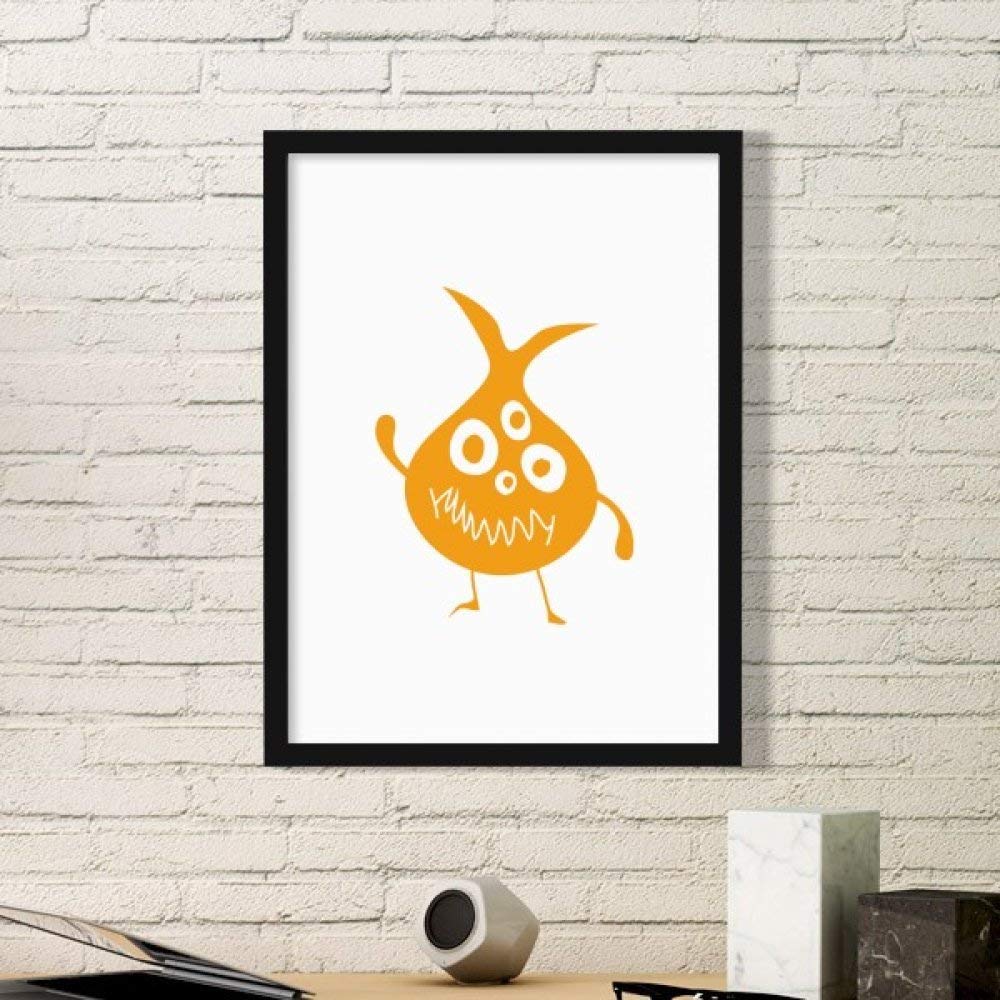 Stickers muraux créature alien jaune petit cadre photo noir maison