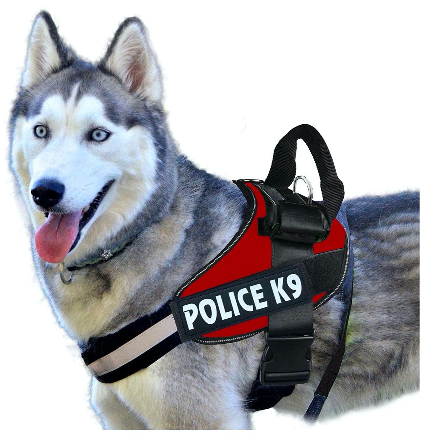SBT Dog K9 Police Harness Dog Vest with Hook and Loop Straps and Handle and Adjustable Red 28-34 Inch Girth L (B0CP9BVXVP) Amazon Price History, Amazon Price Tracker