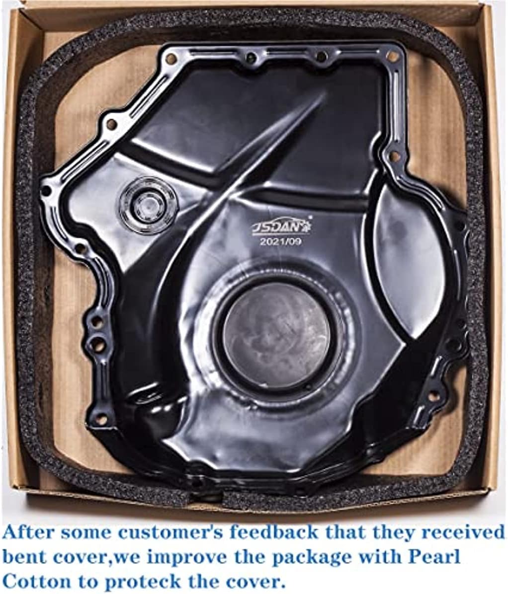 Engine Timing Chain Cover & Crankshaft Oil Seal Compatible With Audi A3 A4 A5 A6 Q5 TT VW Beetle CC Eos Golf GTI Jetta Passat Tiguan Sharan Scoricco 06H109210AG 06H109210Q
