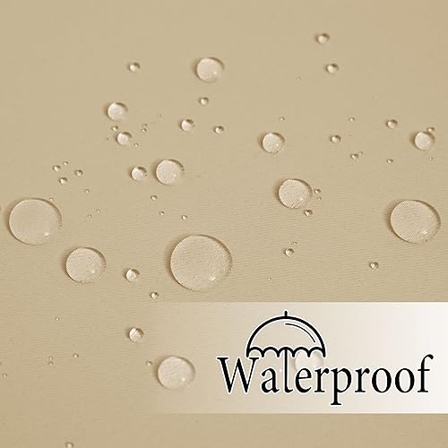 Miniatura 3 de RYB HOME Outdoor Curtains Blackout - 2 Panels Outside Curtains Waterproof Thermal Insulating for Patio Porch Garage Garden Gazebo Universal Biscotti