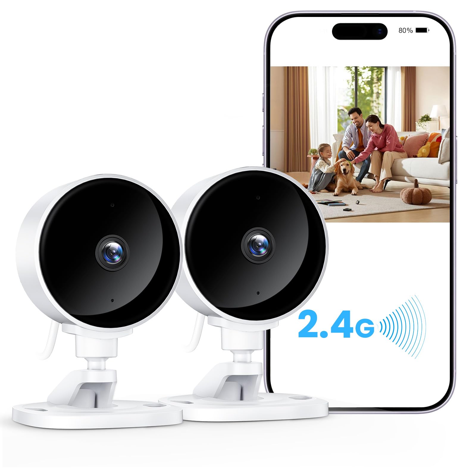 1080P Indoor Security Camera 2 Pack Mini WiFi CCTV Camera ‼️SEE DETAILS