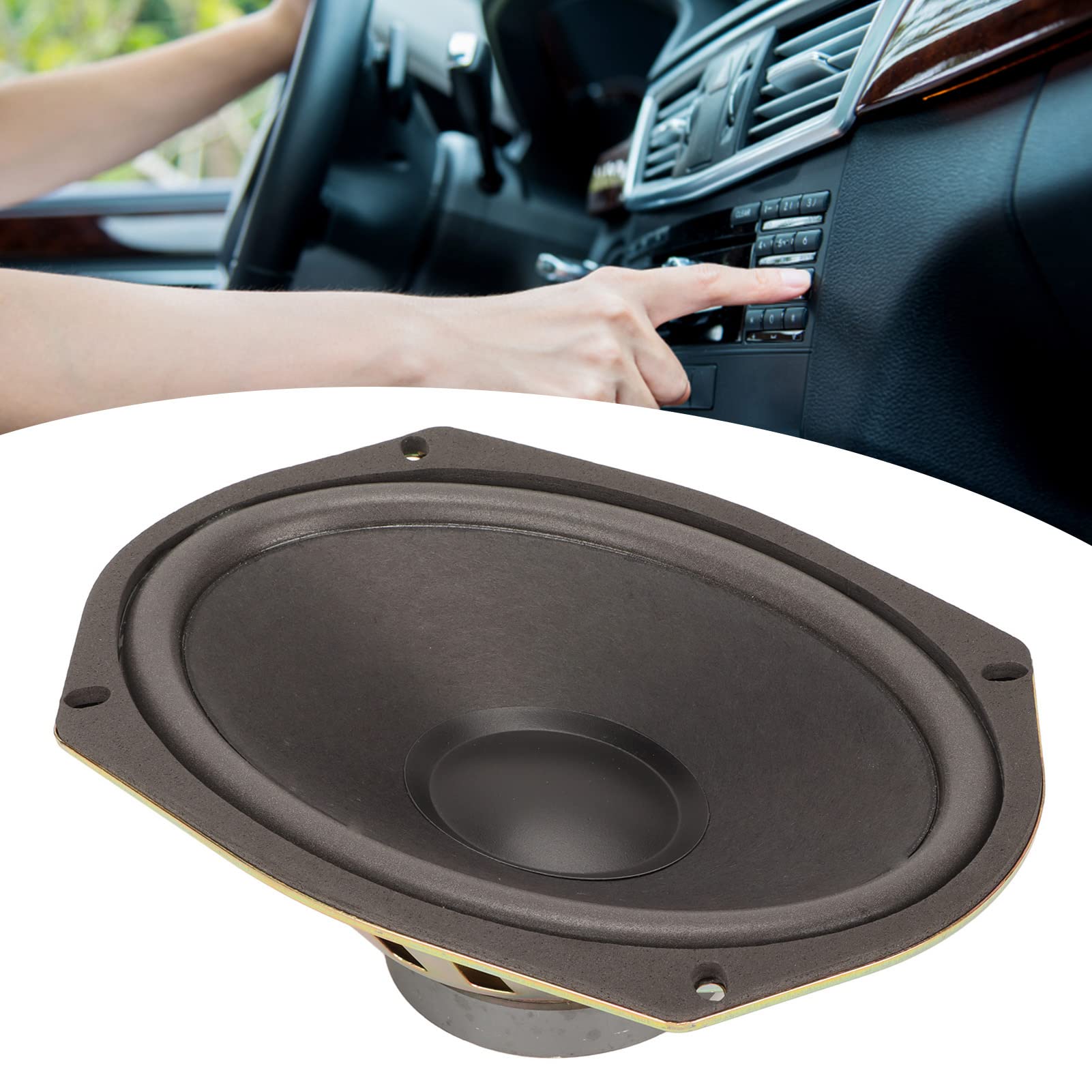 6x9 Polmone Auto Altoparlante Coassiale, Altoparlanti per Auto da 600 W con Riduzione della Distorsione, Frequenza Media 60 Hz–20 kHz, per Modifica Auto, Nero
