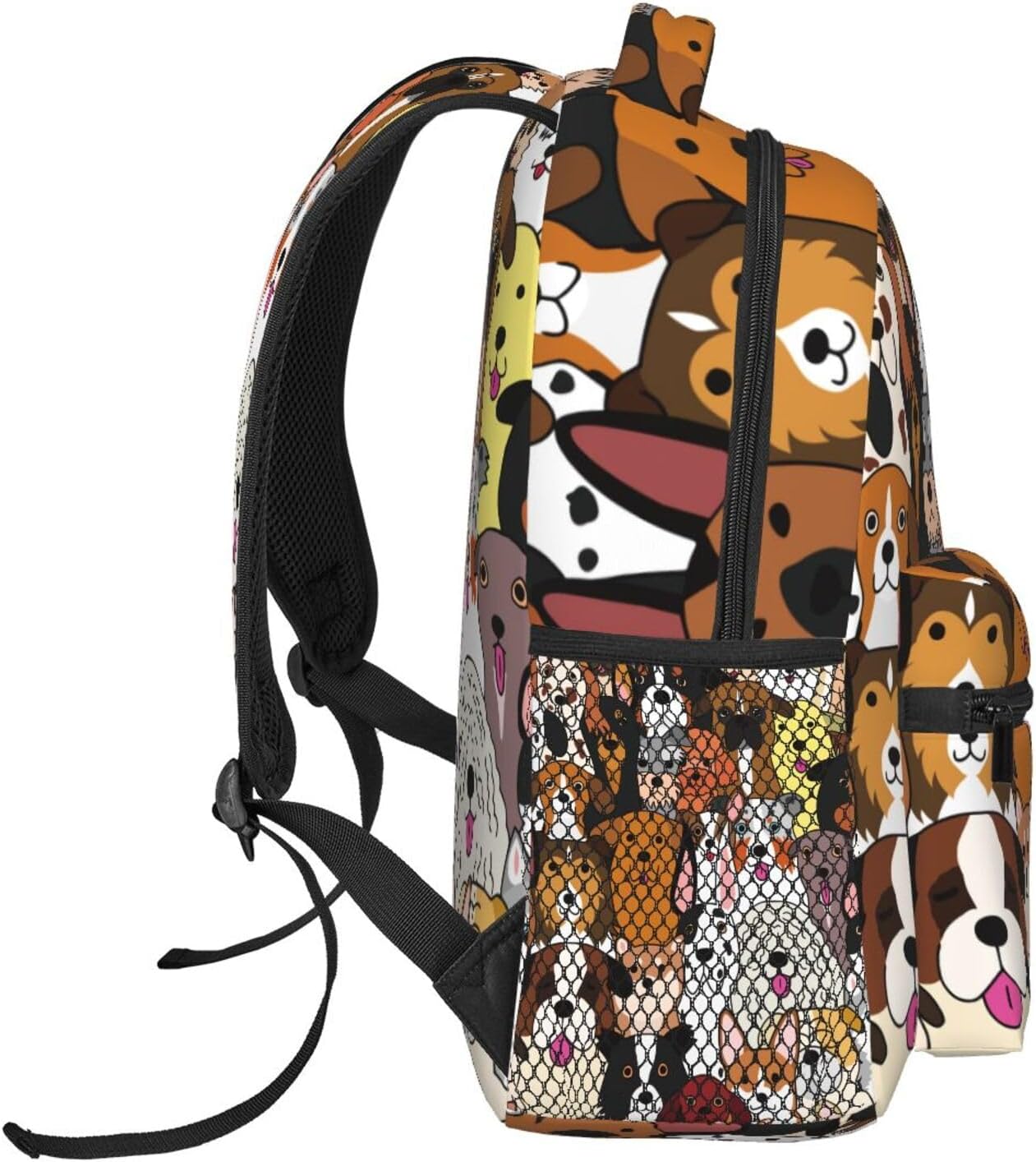 Dog Fun Cute Face Backpack For School Laptop Bags Bookbag Big Casual Daypack For Student Girls Boys Kids Teens Travel Sports Work
