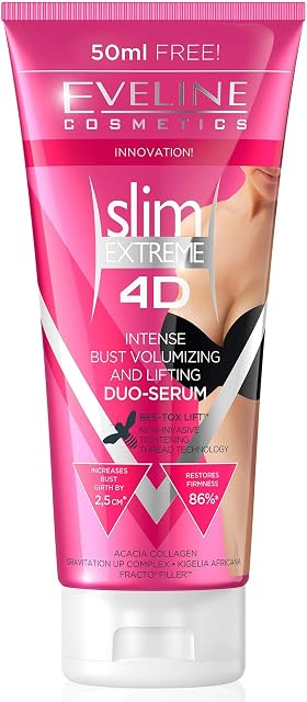 Eveline Cosmetics Bust Push-Up Serum Breast Enlargement Cream for Women | 200 ml | Intense Breast Enchancer | Visible Breast Uplift Results | Effectiveness Confirmed