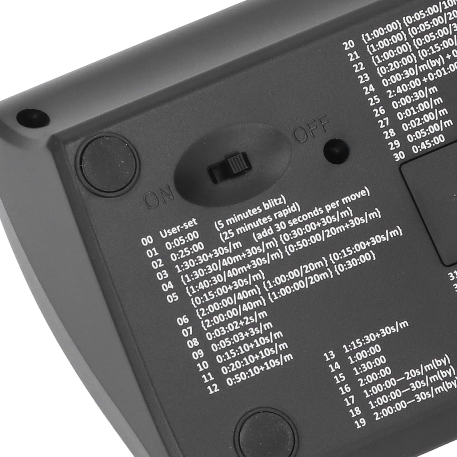 Reloj de Ajedrez, Temporizador Digital con 7 Funciones de Cronometraje, 38 Reglas Preestablecidas, Preservación Inteligente, Operación Flexible, para Juegos Profesionales y Domésticos,
