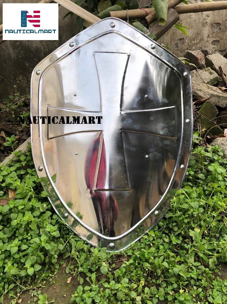 Nautical-Mart Medieval Knight Armor Battle Ready Metal Cross Templar Shield