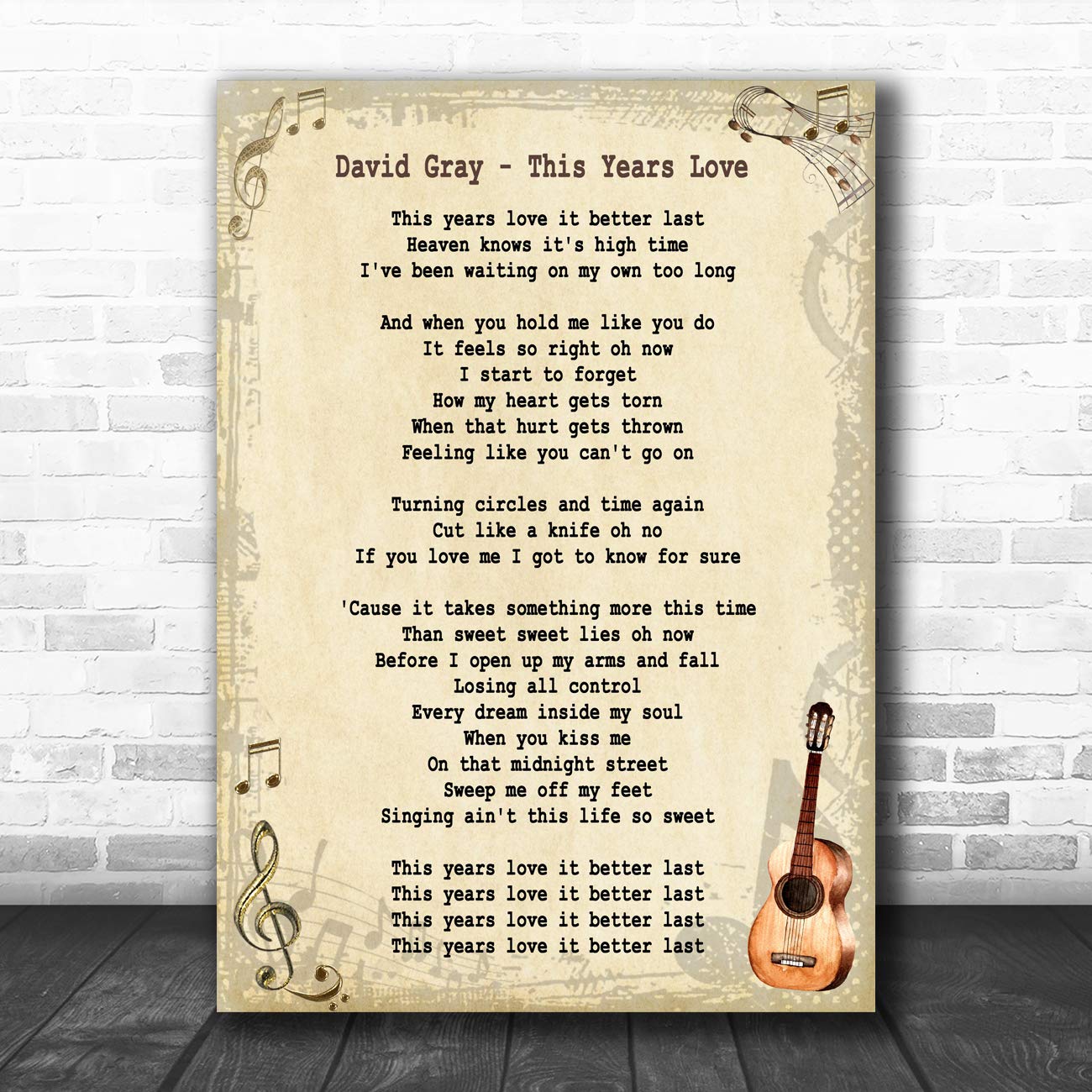 Citation De Chanson D Amour Vintage Avec Citation This Years Love Song Amazon Fr Fournitures De Bureau