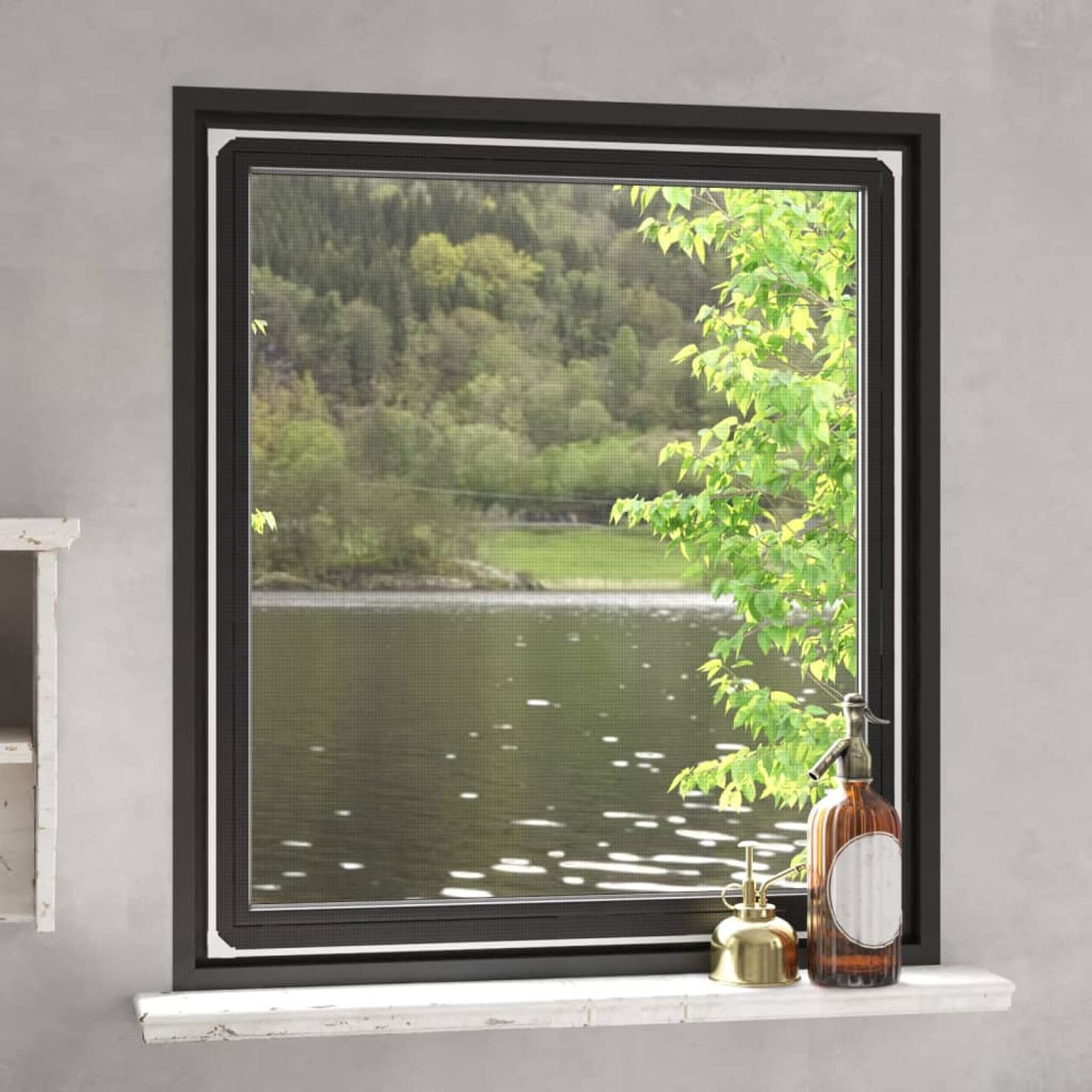 LAPOOH Magnet-Insektenschutz für Fenster, Fliegengitter Fenster, Fliegenschutz Fenster, Pollenschutzgitter Fenster, Insektengitter Fenster, Insektennetz, Fensternetz, Weiß 120x140 cm