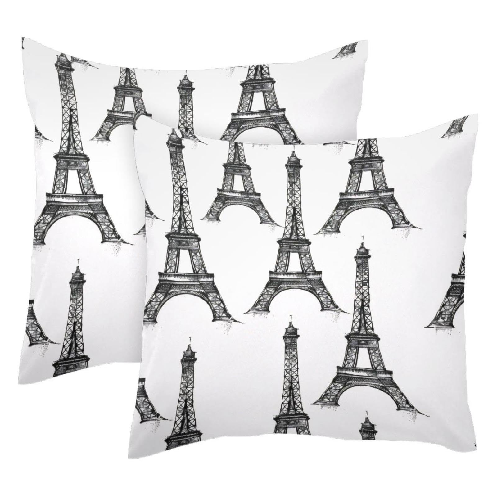 Housse de coussin velours Paris 50x50 idée cadeau souvenir