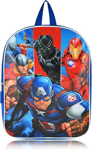 Marvel Mochila para niños de los Vengadores Mochilas para niños de primaria y jardín de infantes para la escuela, Avengers, Mediana