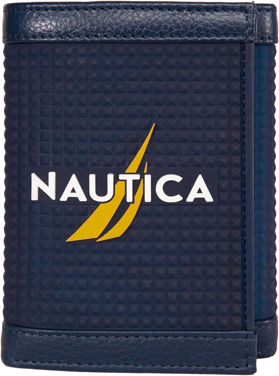 Nautica Men's Trifold Wallet | RFID Blocking Protection | ID Window | Card Slots | Genuine Leather | Durable