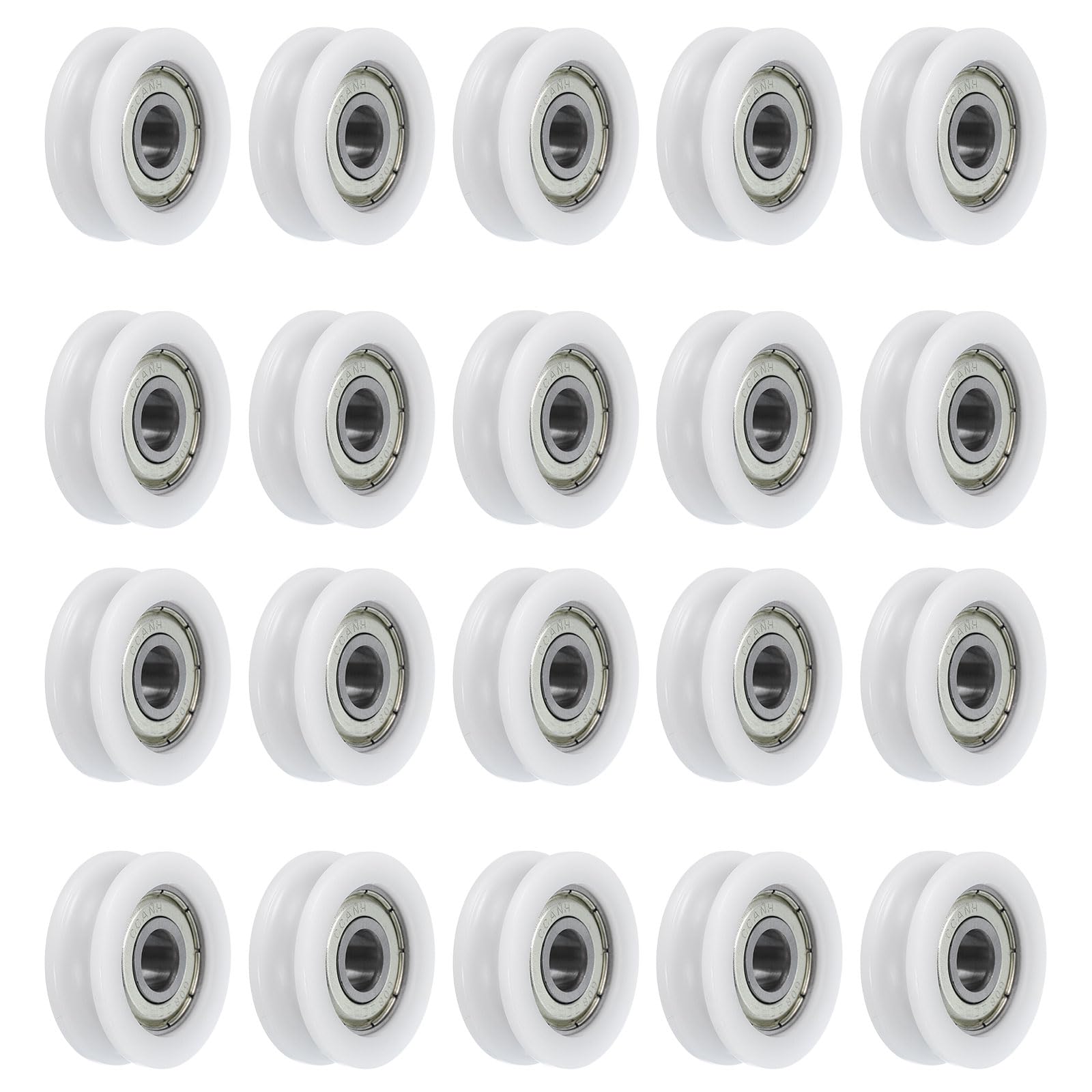 Poulie en nylon U608ZZ uxcell lot de 20 galets à rainure en U 8x30x10mm pour guidage de câble