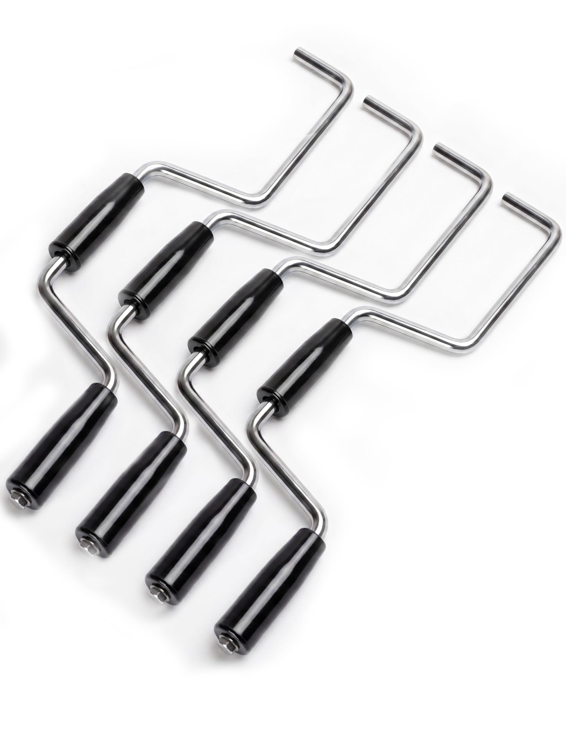Heavy Duty Winch Strap Winder for Flatbed Trailer, Solid Steel Winding Straps Roll-up Hand Roller, Tie-Downs Winch Straps for Truck Trailer -4pcs