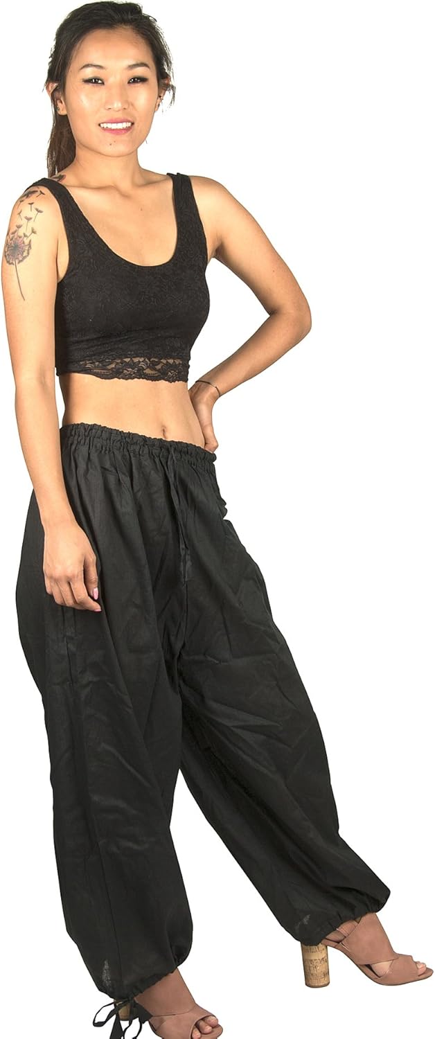 Tribe Azure Harem Yoga Baggy 100% Cotton Pants Casual Hippie Summer Boho Gypsy - Image 5