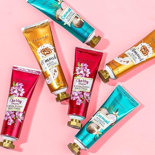 Miniatura 4 de FARMASi Crema de manos de manteca de karité, crema de manos hidratante profunda para mujeres y hombres, suavidad sedosa, hidratante, todo tipo de