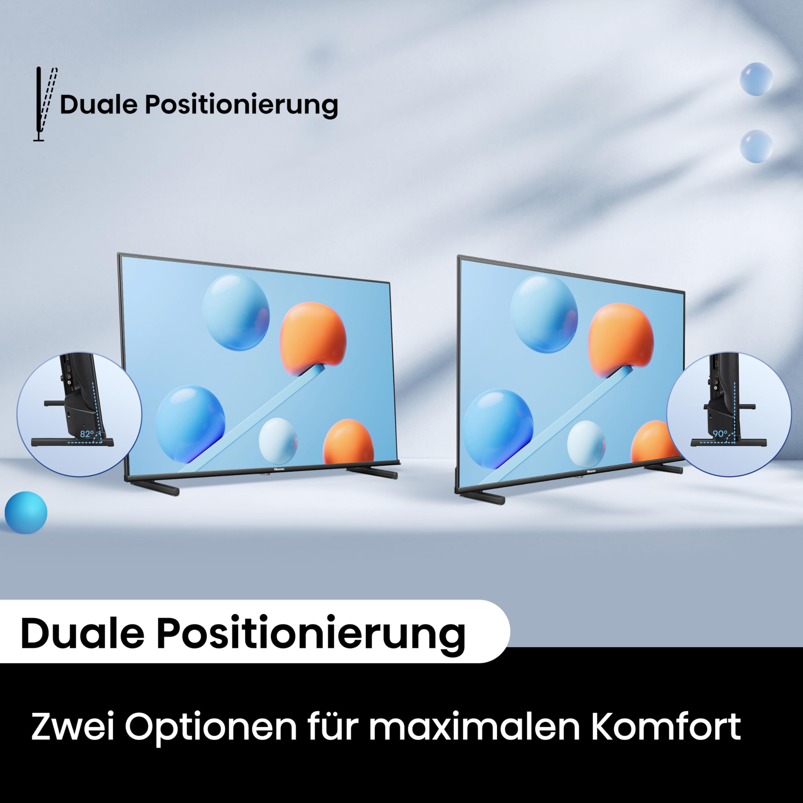 Hisense 40A5NQ 101cm (40 Zoll) QLED Fernseher Full HD, Smart TV, Triple Tuner, AI Sports Mode, Dolby Atmos, Share to TV, Duale Positionierung, WiFi, Game & Hotel Modus, Schwarz [2024]