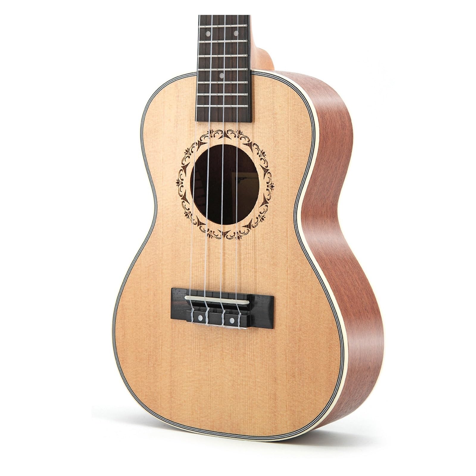 Ukulele In Abete Rosso E Sapele Da 23 Pollici Adatto Per L'uso Professionale Di Strumenti A Corda Ukulele