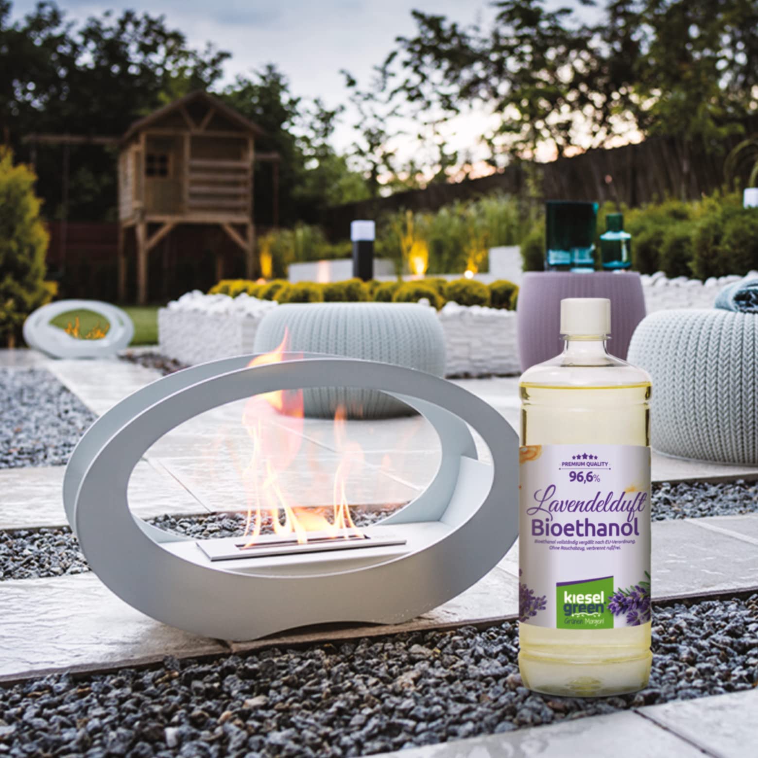Bioetanol Inodoro 24 x 1 litro Juegos para chimenea de etanol – Chimenea de bioetanol premium para interior o bioetanol de mesa… (Inodoro)