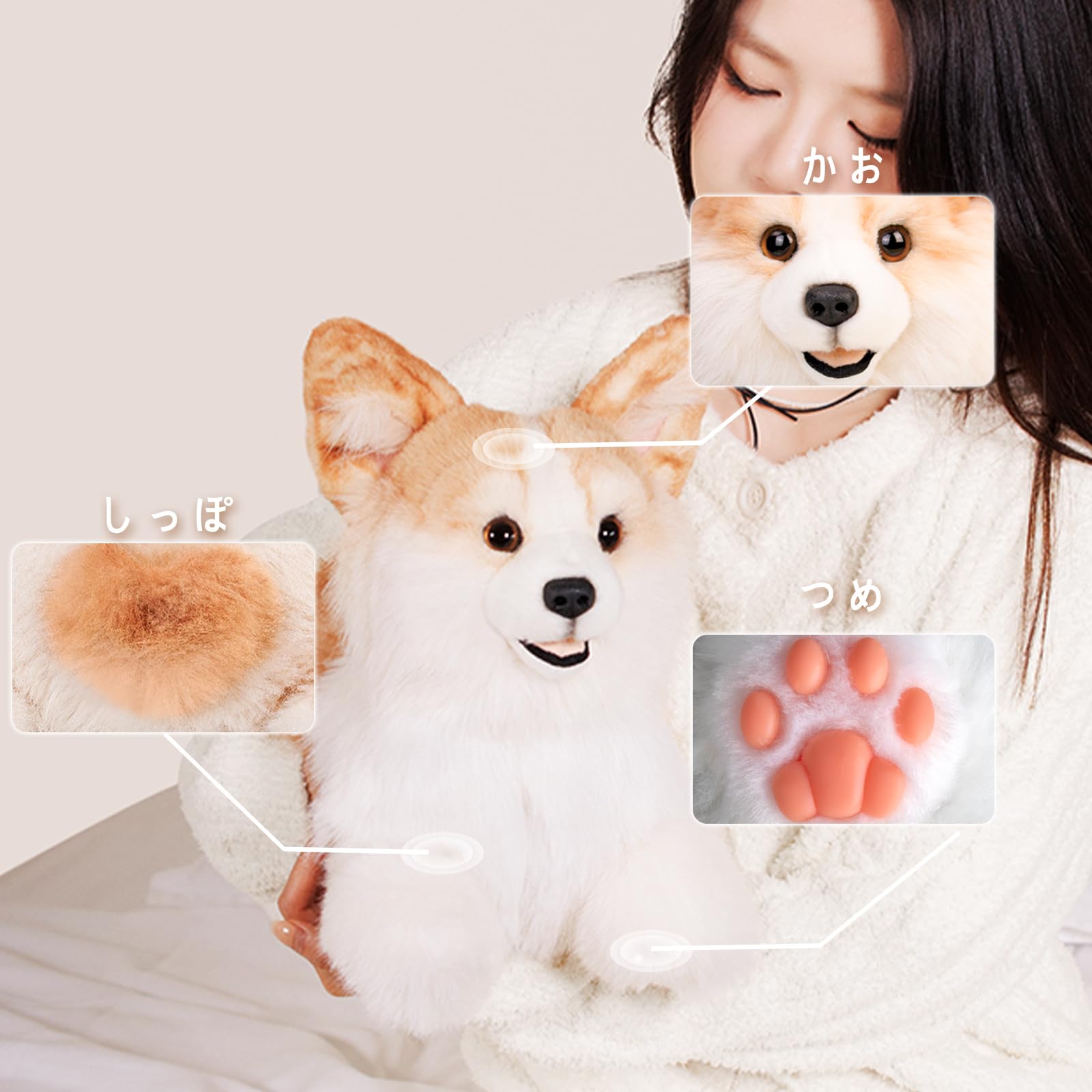 Amazon.co.jp: Chongker コーギー 犬 置物 本物そっくり 動物