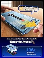 Vista 4 de MAGIC JOHN Paquete de 2 protectores de pantalla para Nintendo Switch (2017, 6.2 pulgadas), protección ocular, bloqueo de luz azul, transparente HD