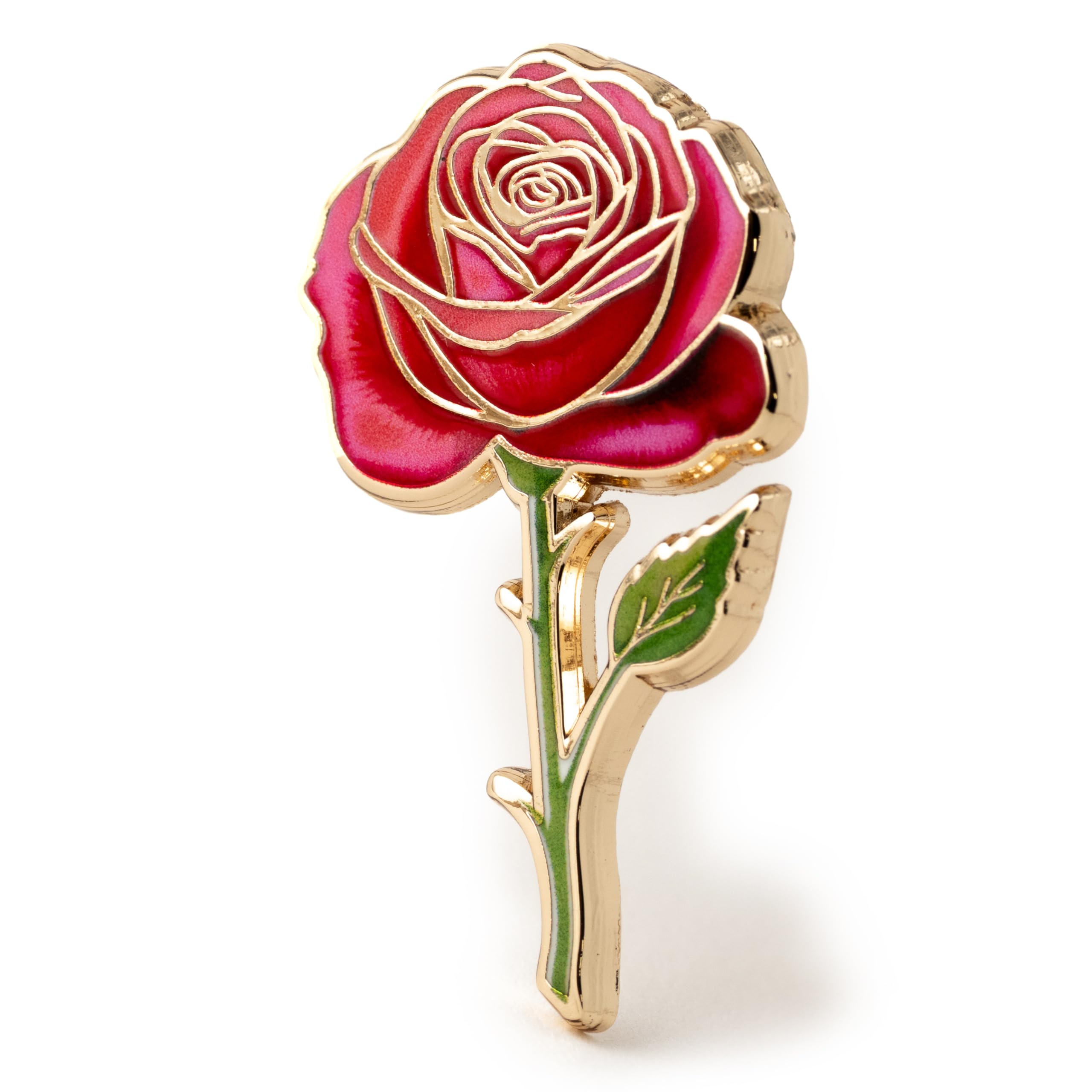 Red & Pink Rose Flower Brooch Pin – Red Floral Jewelry for Women, Wedding Accessories, Rose-themed gift for her, Flower Lapel Pin