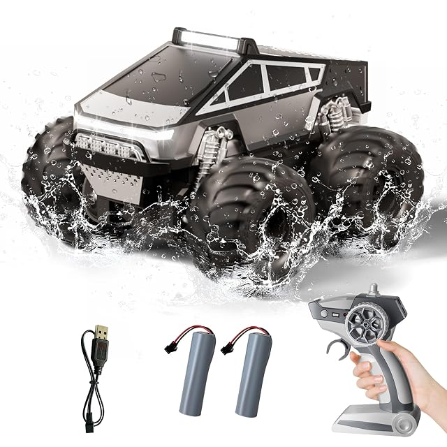 Amphibious Remote Control Car 1 18 RC Off-Road Monster Truck Toys for Boys 4WD All Terrain Off-Road Pickup