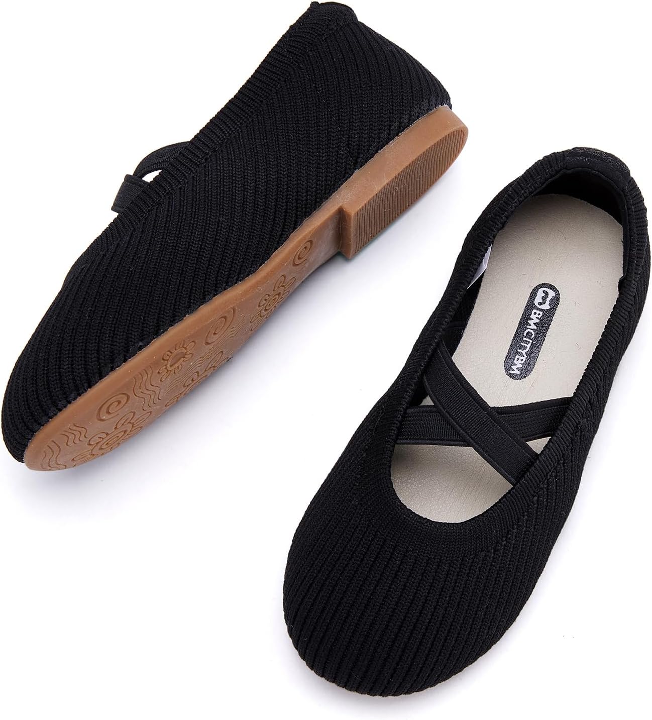 BMCiTYBM Toddler Girl Ballet Flats Comfortable Knit Casual Dressy Shoes for Girl Party School Shoes