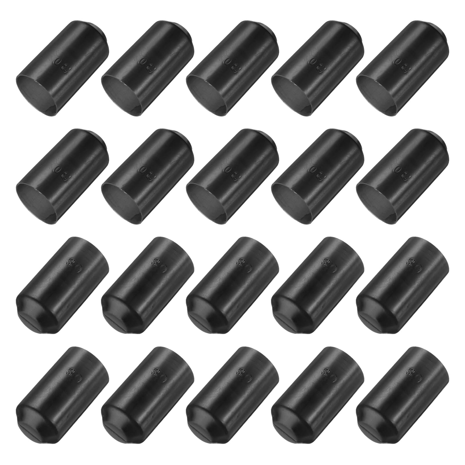 50 Pièces Embouts Rétractables Pour Tuyau - 13mm Intérieur X 30mm Long, Noir, Neufs