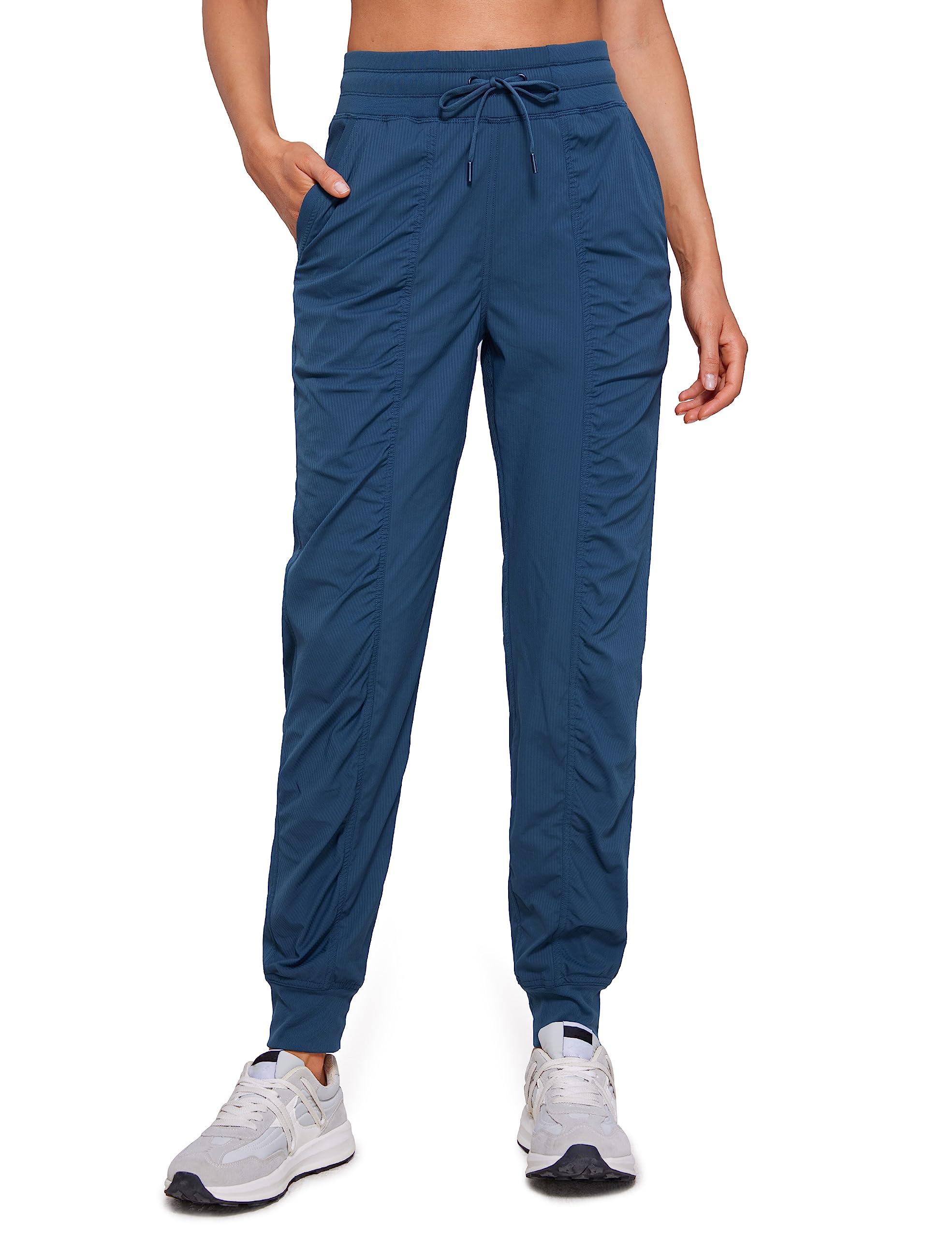 CRZ YOGA Lightweight Workout Joggers for Women 26"/28.5"/30.5" - Outdoor Running Casual Pants with Pockets