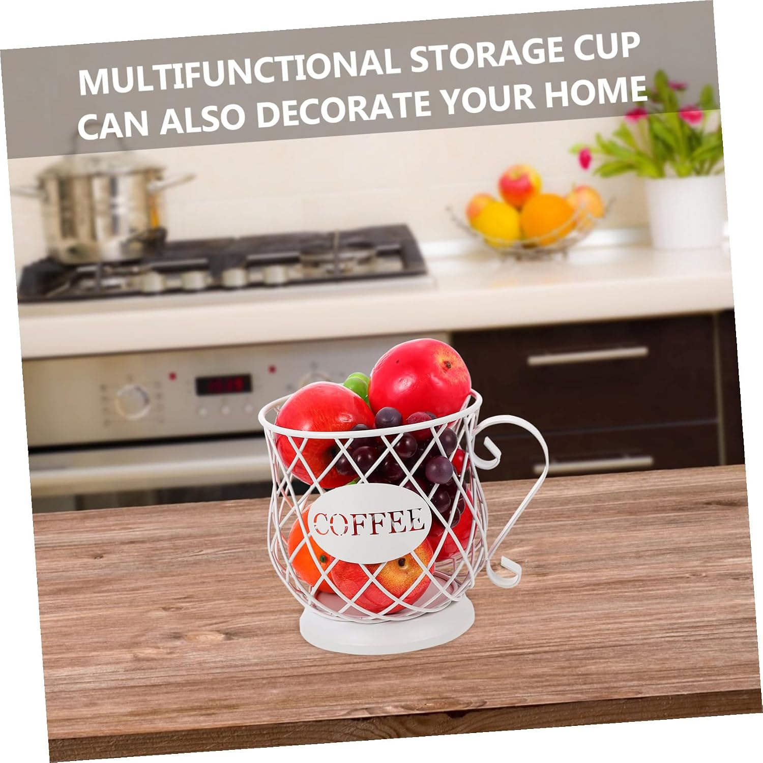 Ciieeo Metal Pod Holder Capsules Organizer Coffee Cup Storage for Clean Counter