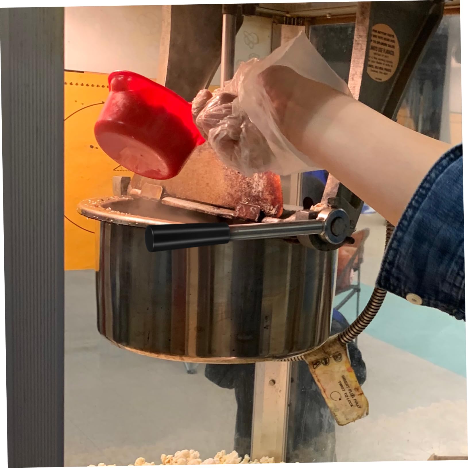 HEALEEP Commercial Popcorn Machine Lid Handle Replacement Design Easy to Install Sturdy Popcorn Maker Accessory Compatible with Various Models