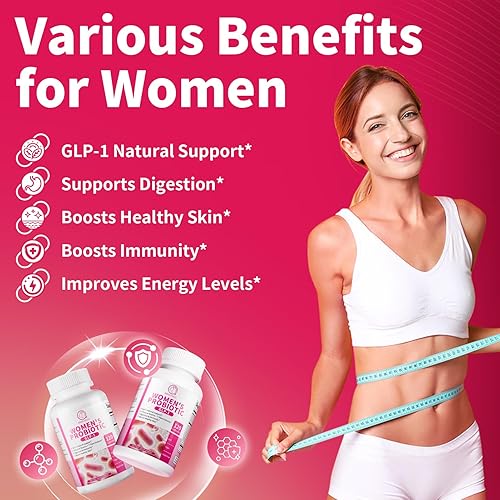 Miniatura 4 de BBEEAAUU Probióticos para mujeres 467 mil millones de UFC con azufaifa, cápsulas de suplemento probiótico GLP-1 que apoya el bienestar digestivo, de