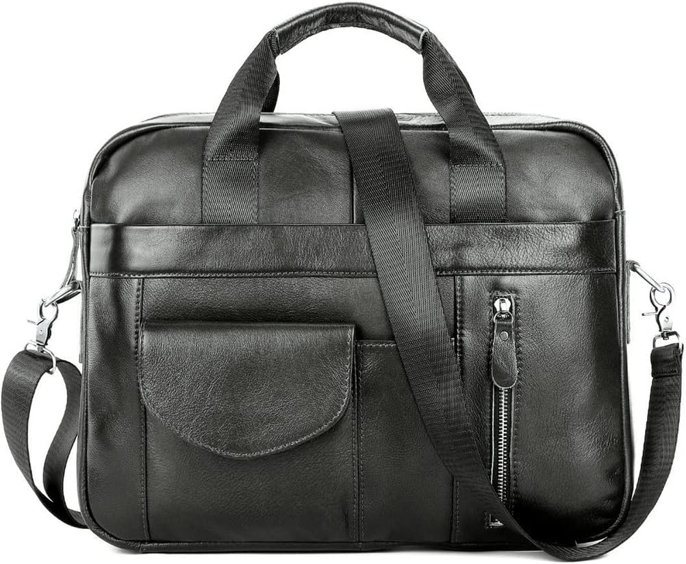 Layer Cowhide Leather Briefcase Leather Crossbody Business Single Shoulder Computer Bag Shoulder Briefcase