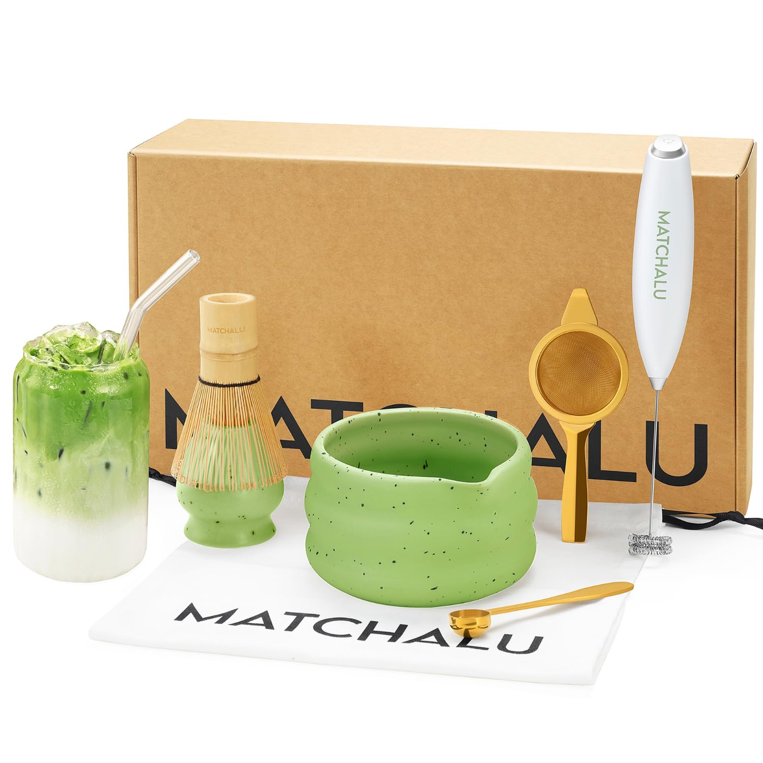 Y michi Amazon.com: Matcha Whisk Set With Ceramic Matcha Bowl, Bamboo