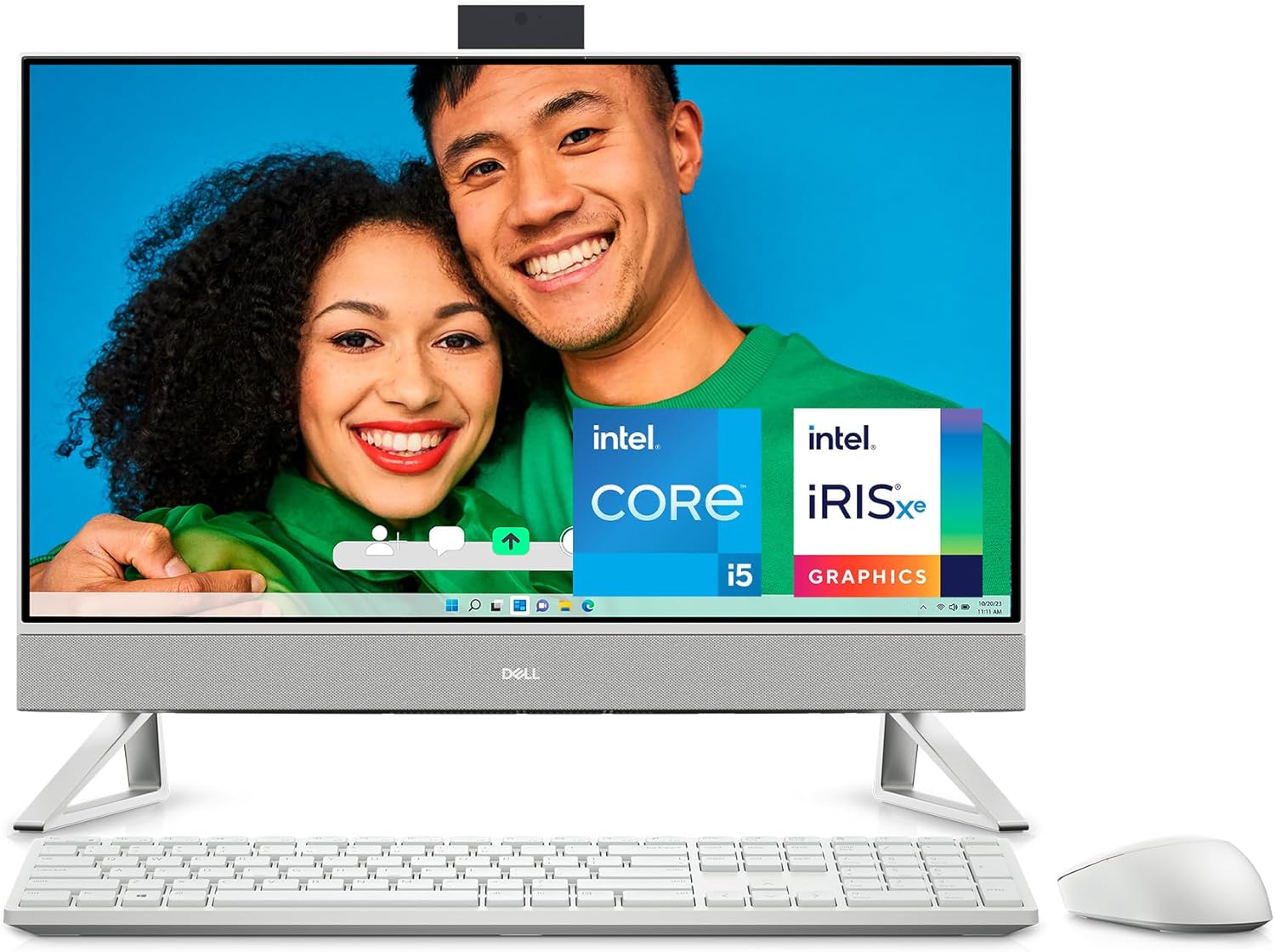 Dell Inspiron 27 All-In-One Desktop 7730 PC 27″ FHD Display, Intel Core i5-1334U, 16GB RAM, Iris Xe Graphics, 512GB SSD, Windows 11 Home, Pro Wireless Keyboard and Mouse, White