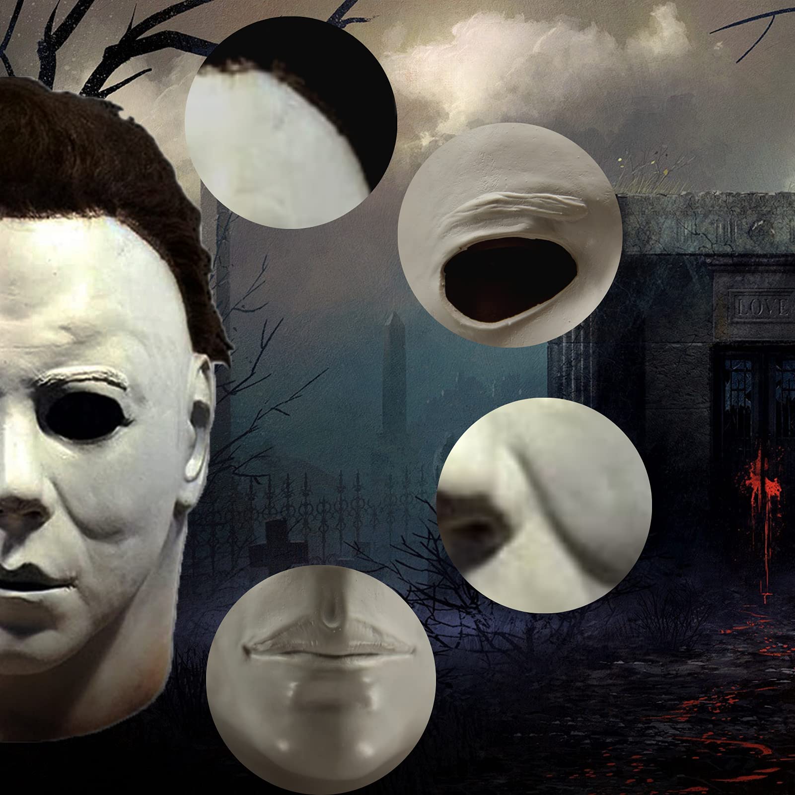 LUSEI Michael Myers Mask,1978 Halloween Movie Latex Mask,Mike Myers