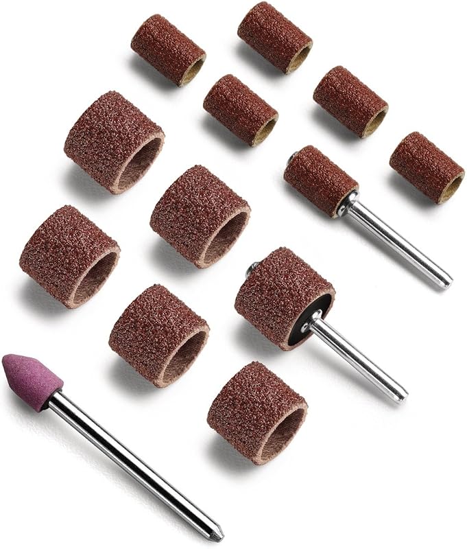 Andis 65920 Nail Grinder Replacement Accessory Pack, Multi | 2 sanding drum/band sizes plus finishing stone for smooth rounded nails, dog nail clipper accessory