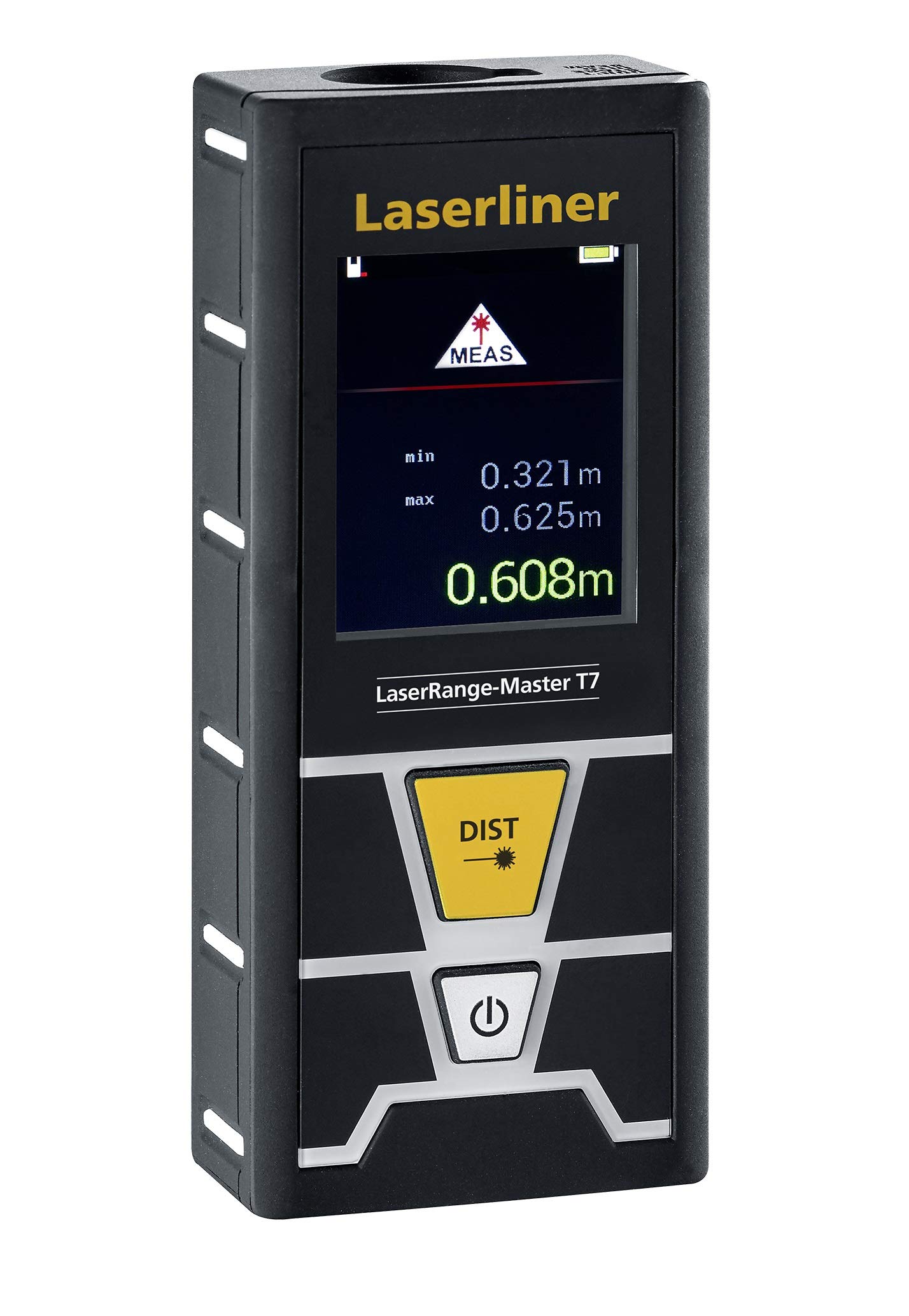 LASERLINER - Télémètre - Mesures précises – Addition et Soustraction de longueurs - Portée 70m - Mesure de l’angle - Écran Tactile - Filetage pour Trépied