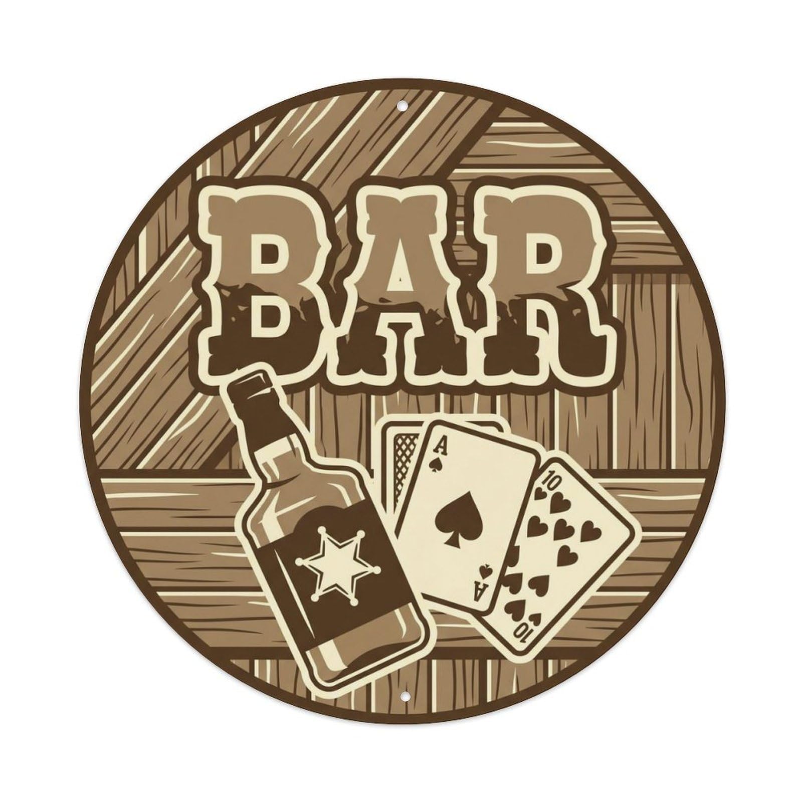 BAR Vintage Saloon Ornament Metal Tin Sign Plaque
