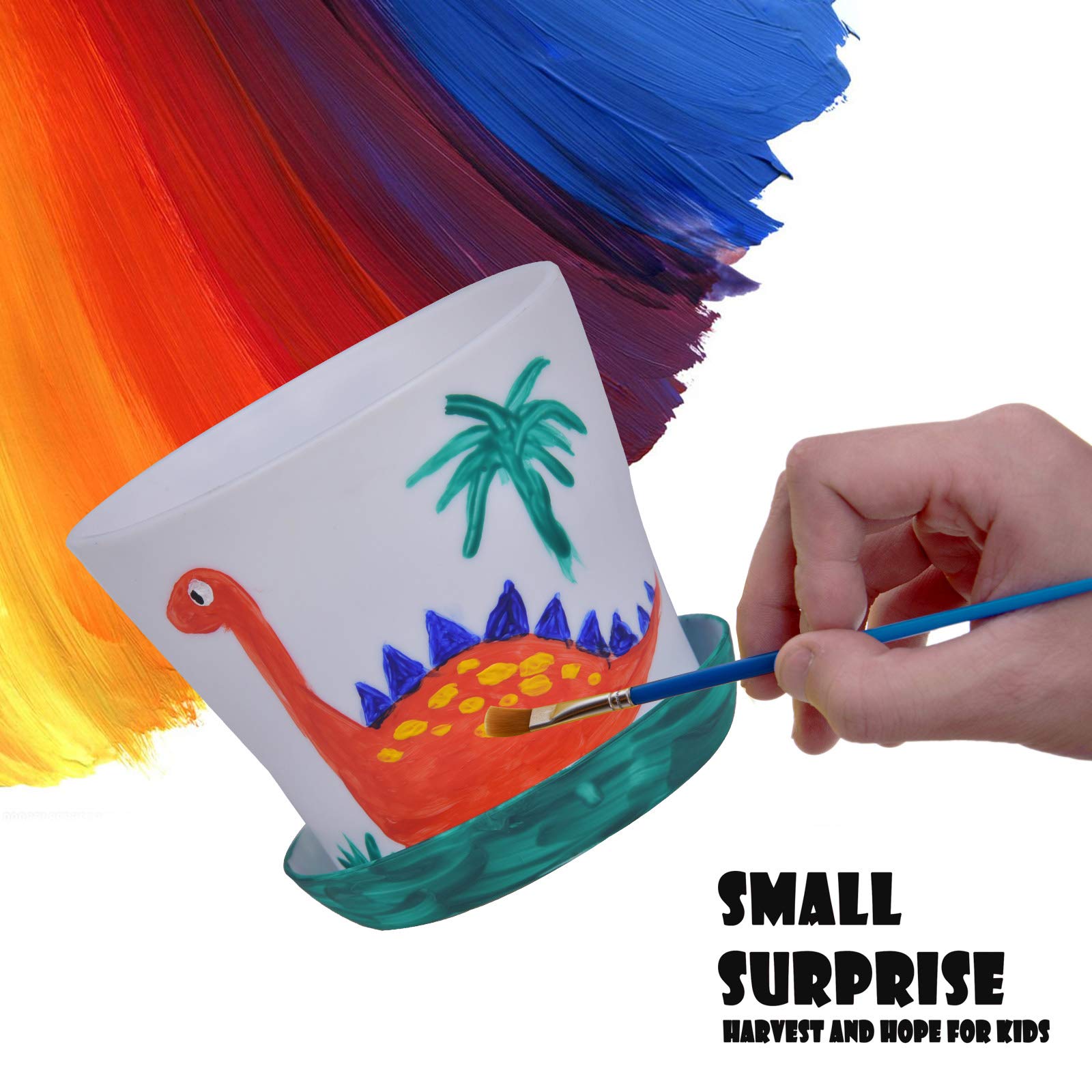 Paint and Plant Flower Growing Kit for Kids - Set of 3, Flower Pots to Paint, Arts and Crafts, Kids Gardening Tools Kit, Perfect Birthday or Project Easter Gift for Girls Ages 4 5 6 7 8 9 10 11 12 - Image 4