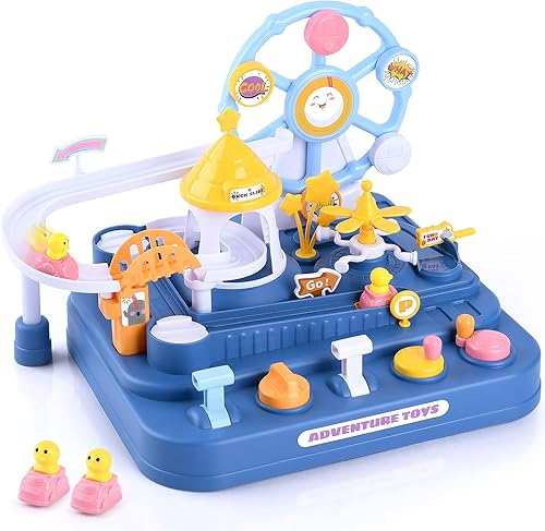 Vista 9 de Regalo de Navidad para Niño y Niña de 3 Años - Pista de Carreras de Autos Magnética para Niños Pequeños, Juguetes Educativos Stem para Nietos