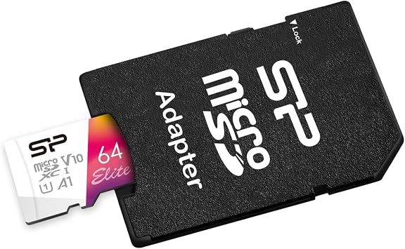 Silicon Power 64GB MicroSDXC UHS-1 Memory Card - with Adapter
