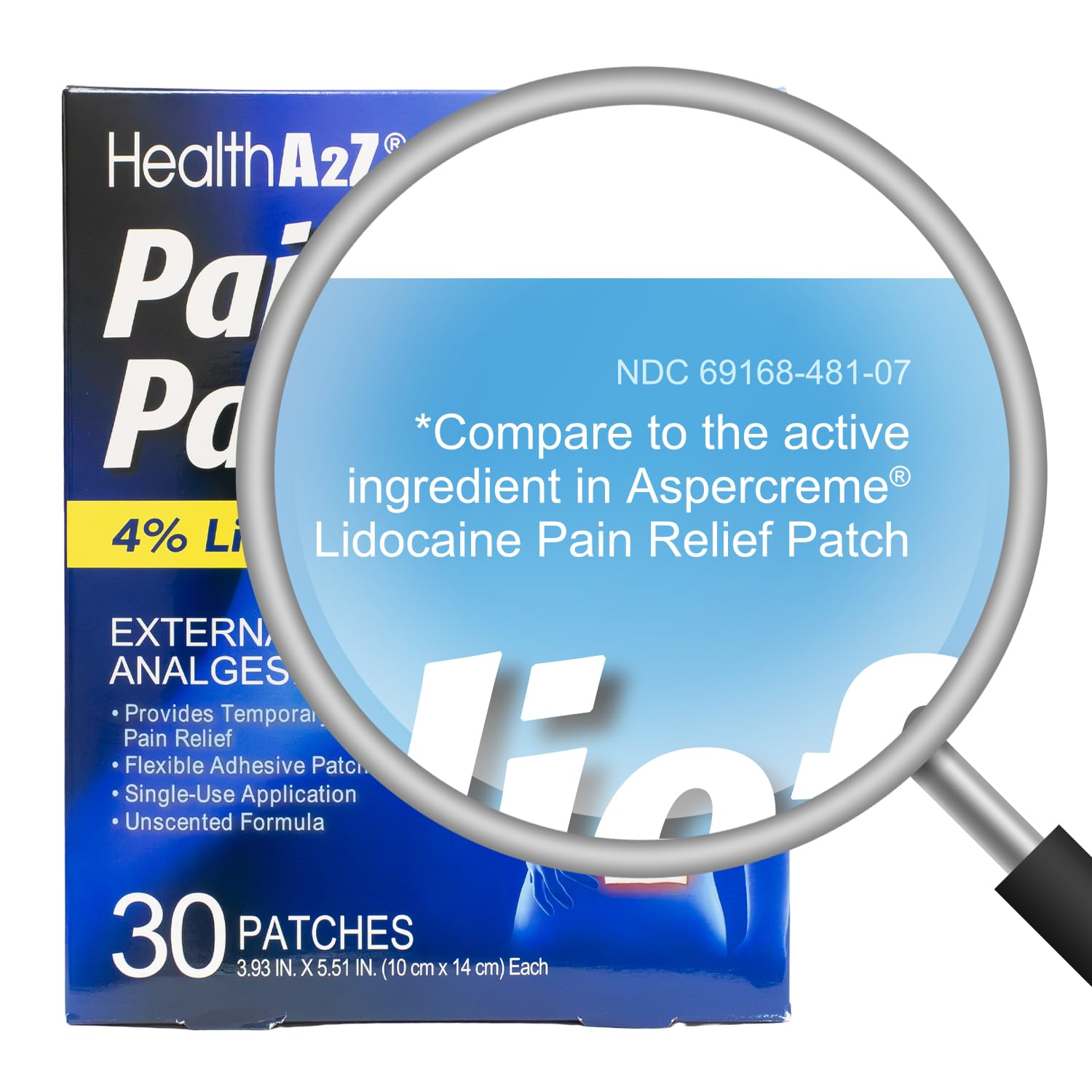 HealthA2Z® Lidocaine 4% Pain Relief Patch, Unscented, 30 Patches — Amazon image 4