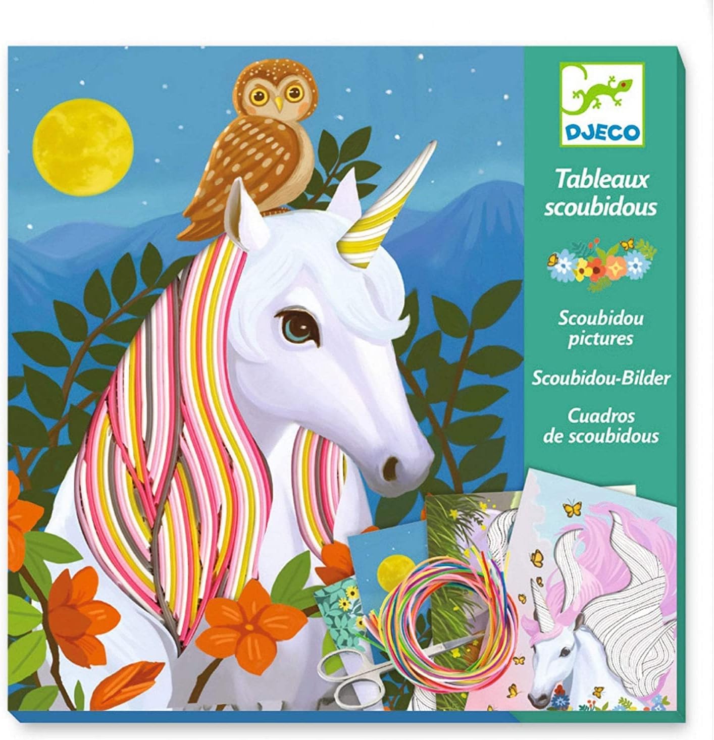 DJECO Le Grand Artist Scoubidou Magic Manes Activity Set , Blue