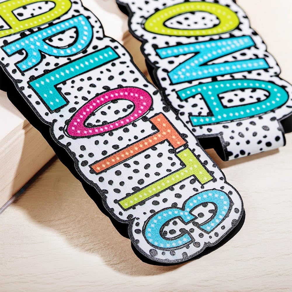 CALLIE Personalized Magnetic Bookmark with Dalmatian Dot Design, Custom Name as Magnet Bookmark Clips, 2 pcs, Christmas Gifts for Book Lovers