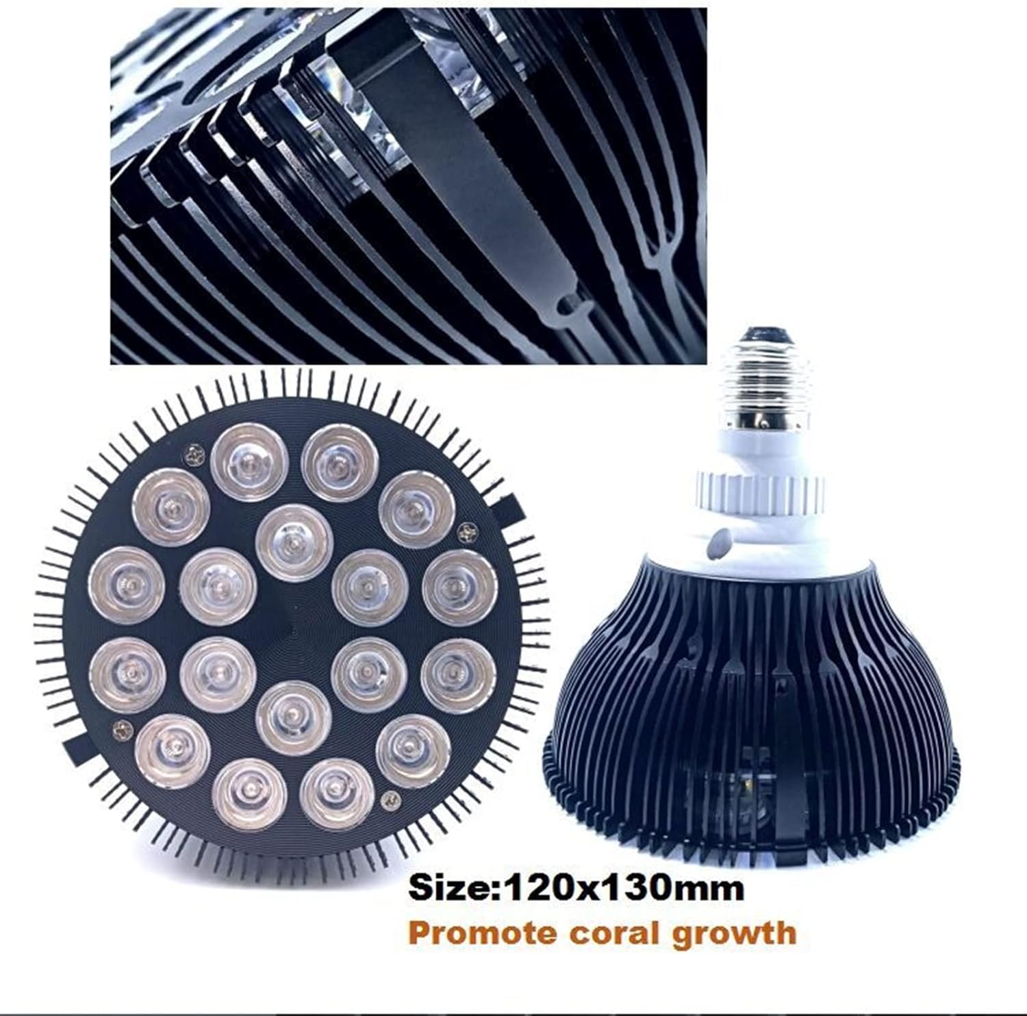 Full specturm LED Aquarium Reef Light Grow lamp Fish Tank Bulb for Coral Fish Saltwater NanoTank Plant SPS LPS(Color B)