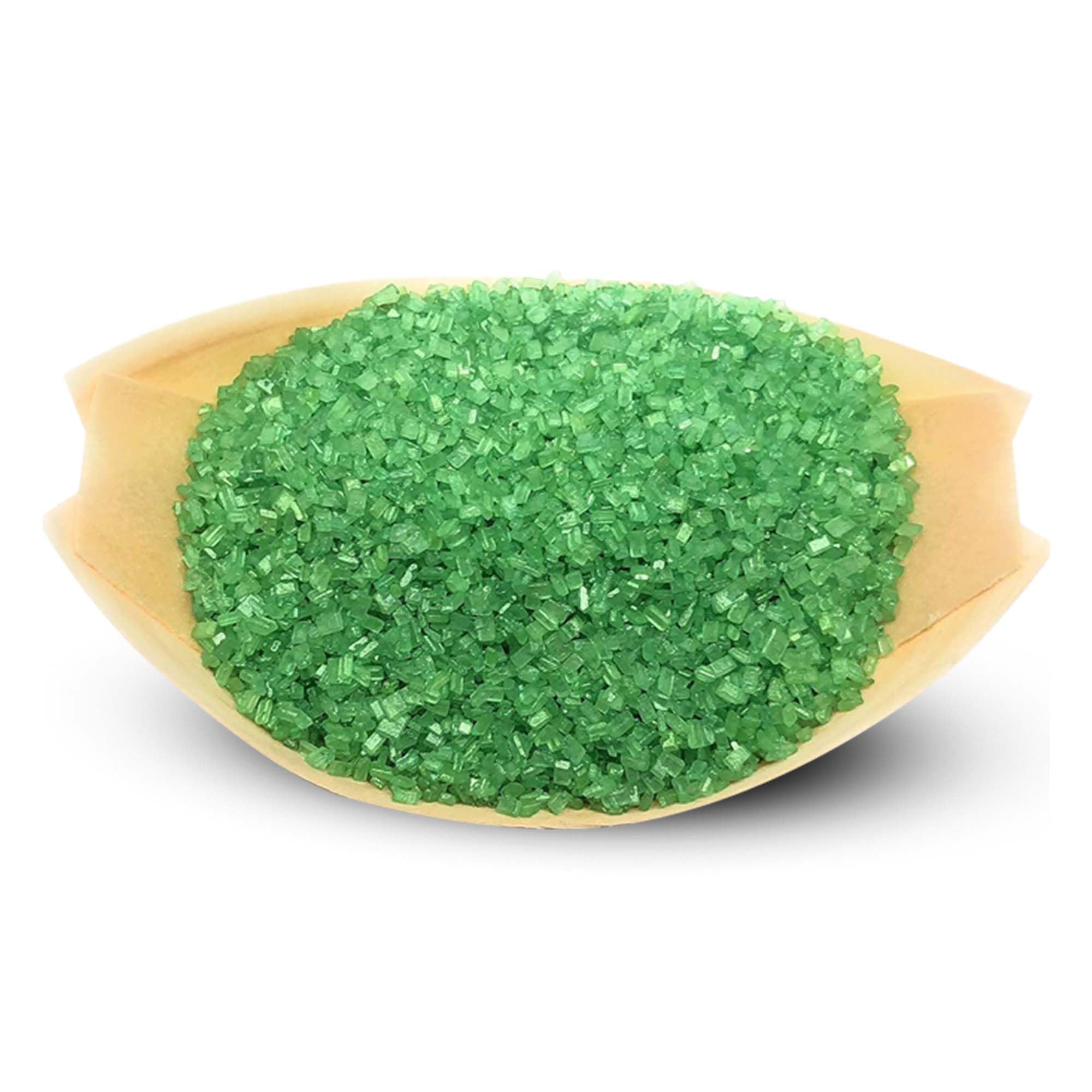 Ultimate Baker Green Decorating Sugar - Naturally Colored Large Crystal Decorating Sugar, Cakes, Cupcakes, Ice Cream Topping, Baking (1lb Bag Green)