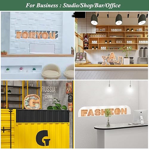 Miniatura 6 de Alcancía de madera personalizada, alcancías grandes para niños, niñas y adultos, 9.1 pulgadas, 26 letras del alfabeto, caja de ahorro de dinero