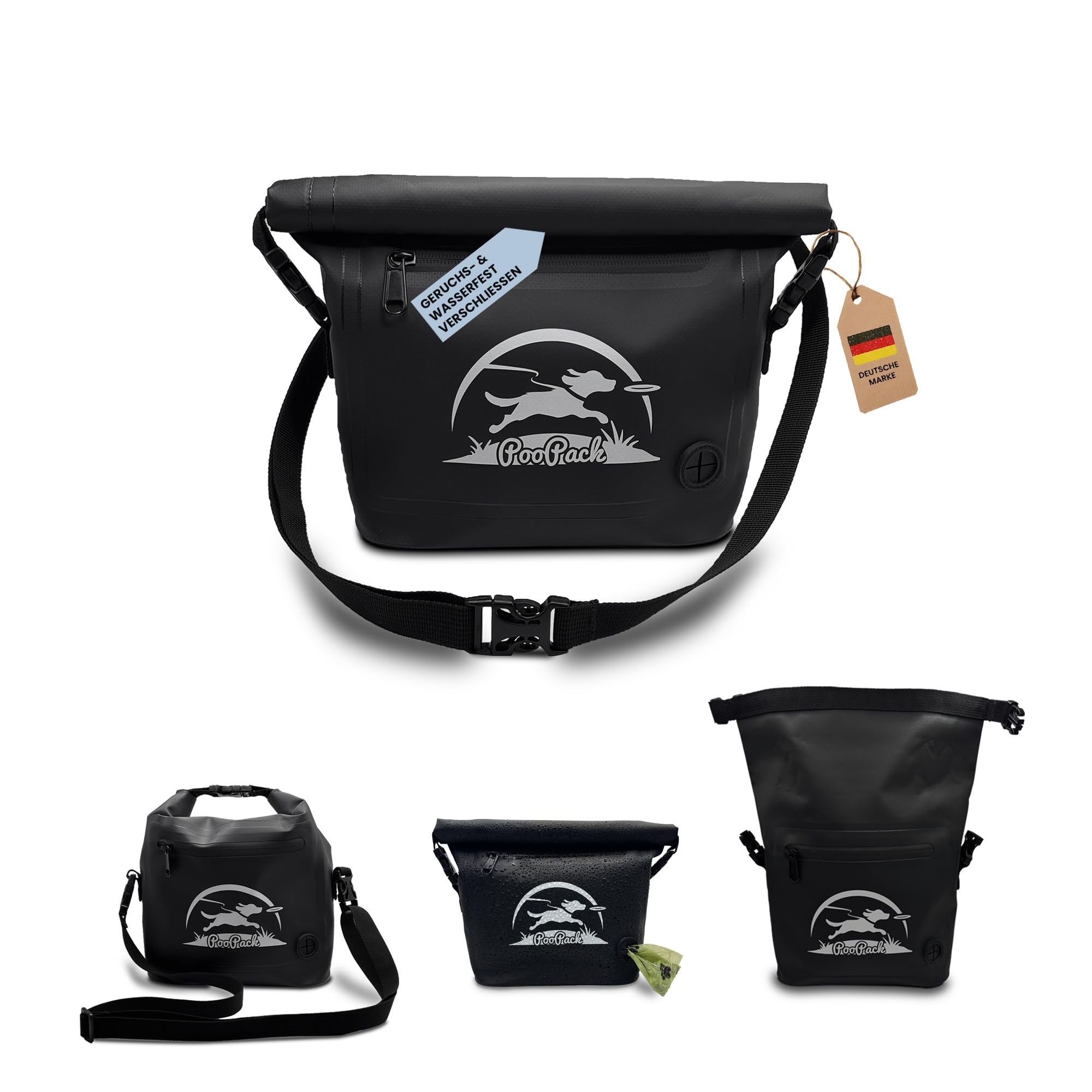 Taleas Sac à friandises pour chien - Sac à friandises imperméable avec compartiment anti-odeurs - Sac d'entraînement pour chien à accrocher ou comme sac banane - Sac à nourriture et sac à friandises
